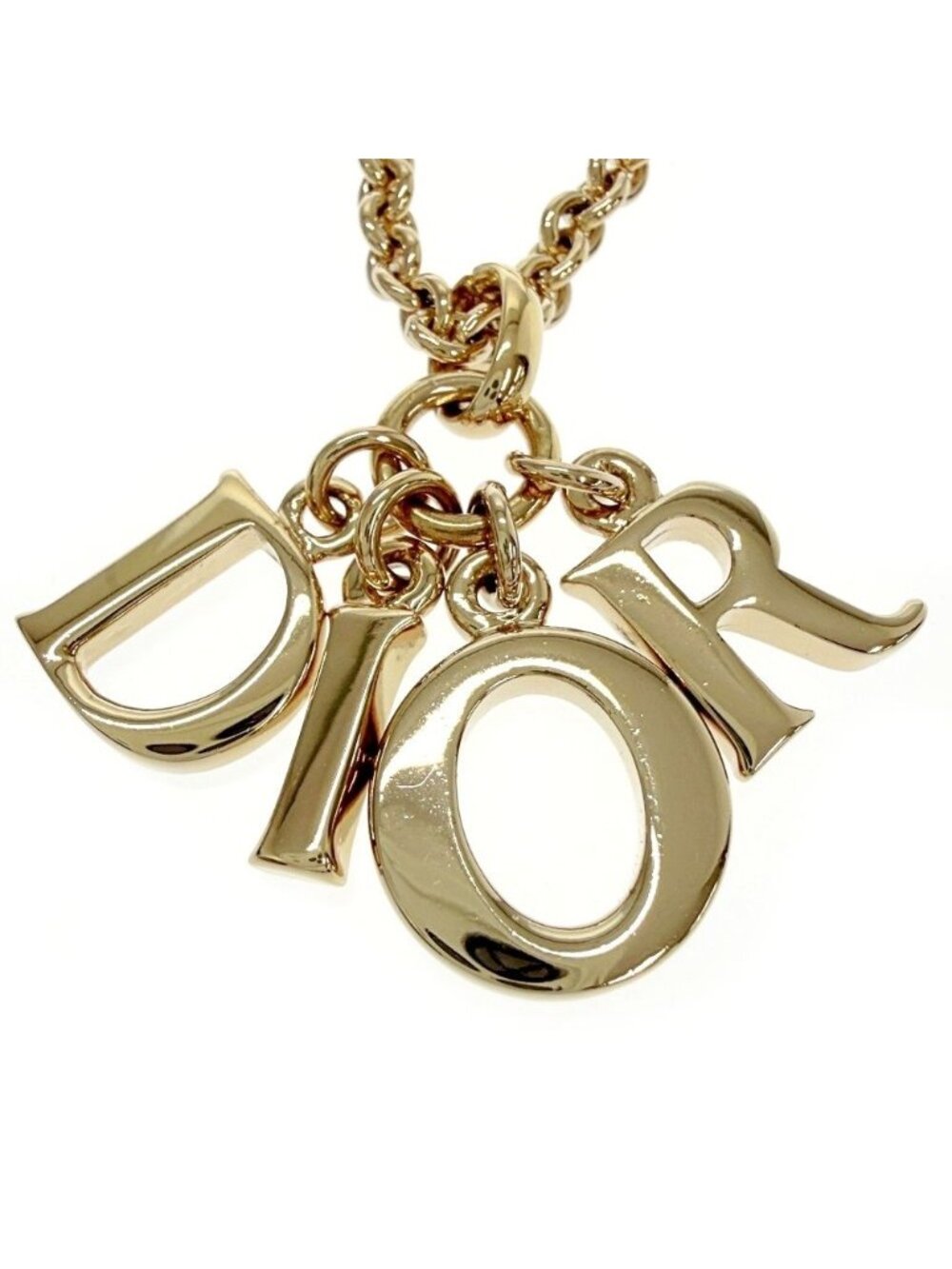 Dior Logo Necklace Gold